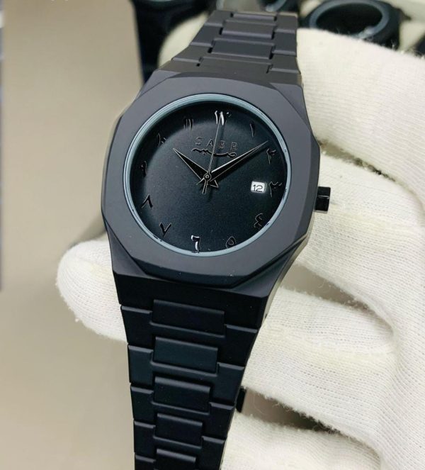 Black Aura Quartz Watch – Stylish Analog Watch for Men & Boys