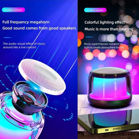 Mini Bluetooth Wireless Portable Speaker With Led Light & High Bass Sound